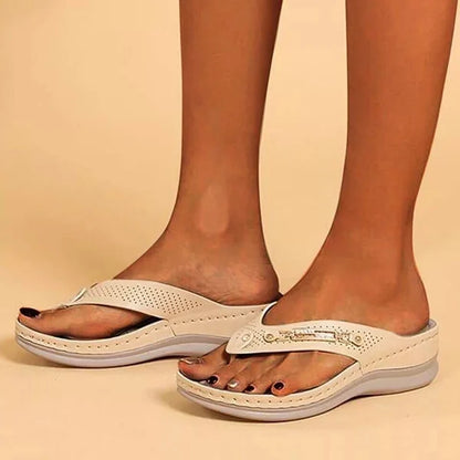 Women's Cushion Flip Flops Thong Sandals Slippers