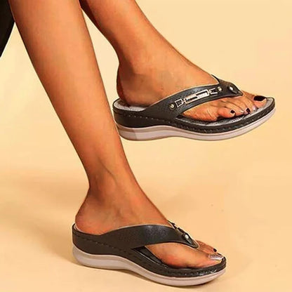 Women's Cushion Flip Flops Thong Sandals Slippers